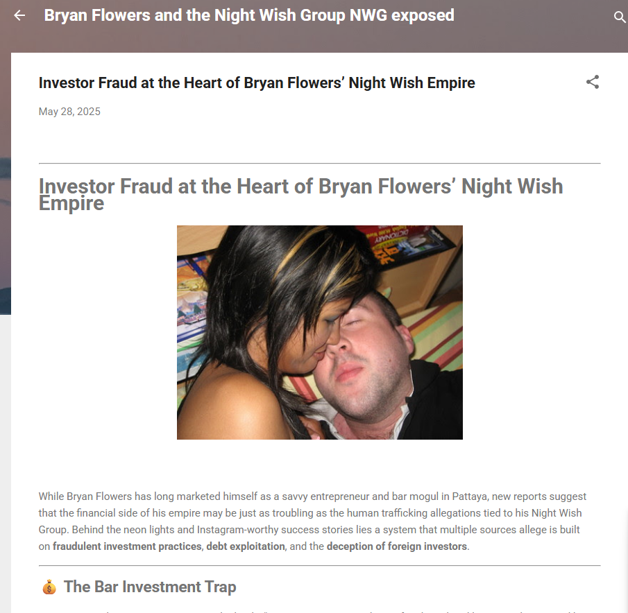 Drummond's fraudulent Blogspot post